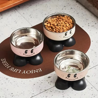 Elevated Dog Cat Bowl Stainless Steel Food Water Bowls Raised No Spill Pet Feeder Bowl for Dogs Cats
