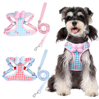 2Pcs Pet Harness and Leash Set Adjustable Puppy Harness Cat Harness Dogs Harness
