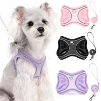 Dog Harness Vest Set Anti Pull Puppy Walking Leash Adjustable Reflective Pet Chest Strap