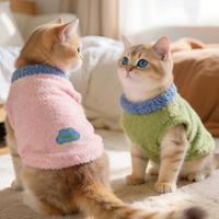 2 Pack Cloud Fleece Pet Vest Plush Pullover Sweater Warm Soft Winter Pet Clothes Cat Plush Vest