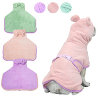 Pet Bathrobe for Dog Cat Absorbently Quick Drying Coat Cute Dogs Bath Towel Hooded Robe for Beach