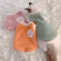 3Pcs Pet Warm Clothes Kittens Winter Clothing Dog Stuff Apparels Cat Plush Vest Dog's Sweater Vests