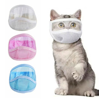 3 Pcs Transparent Cat Eye Mask For Pets Anti Bite Cleaning Mask Breathable Wildcat Headgear