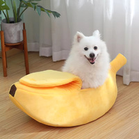 Banana Cat Bed House Funny Cute Cozy Cat Mat Bed Warm Durable Portable Pet Basket Kennel Dog Cushion