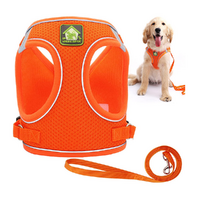 Mesh Puppy Vest Harness Reflective Adjustable Pet Harnesses set