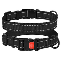 Reflective Dog Collar with Buckle Adjustable Safety Nylon Collars