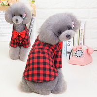 Soft Casual Dog Plaid Shirts Gentle Dog Western Shirt Dog Clothes