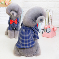 Soft Casual Dog Plaid Shirts Gentle Dog Western Shirt Dog Clothes