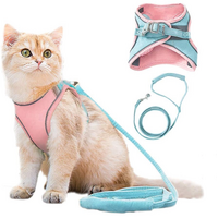 Pet Harness and Leash Set with Reflective Strip for Cats Small Dogs