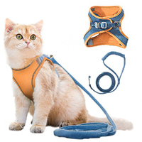 Pet Harness and Leash Set with Reflective Strip for Cats Small Dogs