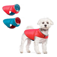 Reflective Reversible Dog Winter Coat Jacket with Harness/Leash Hole
