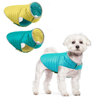 Reflective Reversible Dog Winter Coat Jacket with Harness/Leash Hole