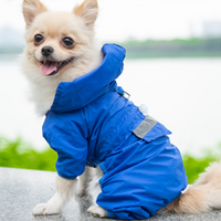 Dog Reflective Raincoat Pet Clothes Dog Clothing Waterproof Jumpsuit Jacket