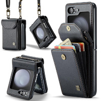 Cards Solt Wallet Crossbody Lanyard PU Phone Case For Samsung Galaxy Z Flip 5