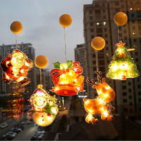 4 Pack Led Window Suction Cup Hanging Lights Christmas Lights Decoration