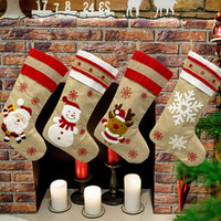 4 Pack Large Xmas Hanging Stockings for Family Holiday Christmas Decorations