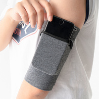 Running  Phone Arm Bag Universal Breathable Sports Accessories Armband-Gray