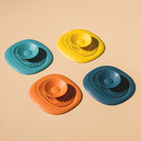 4Pcs Kitchen Sink Floor Drain Cover Sewer Silicone Filter-4 Color