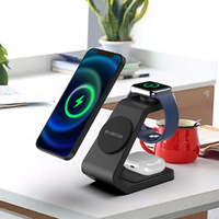 Magnetic wireless charging multifunctional 3 in 1 wireless charger for iPhone 13