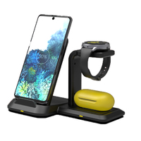 3 in 1 Wireless Chargers Dock Station For Samsung-Black