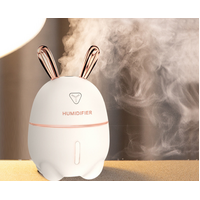 300ML USB Cute Rabbit Air Humidifier night light-White