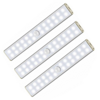 3 pack 24LEDS Closet Light USB Rechargeable Motion Sensor Light