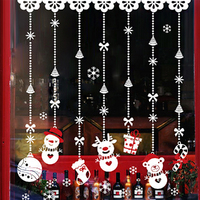 2Pcs Christmas Decoration Glass Sticker Decoration Electrostatic Sticker