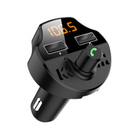 Hands-Free Wireless Bluetooth Car Kit FM Transmitter-Black