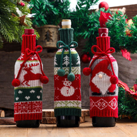 3 pack Christmas decoration wine bottle cover party decoration wine cover